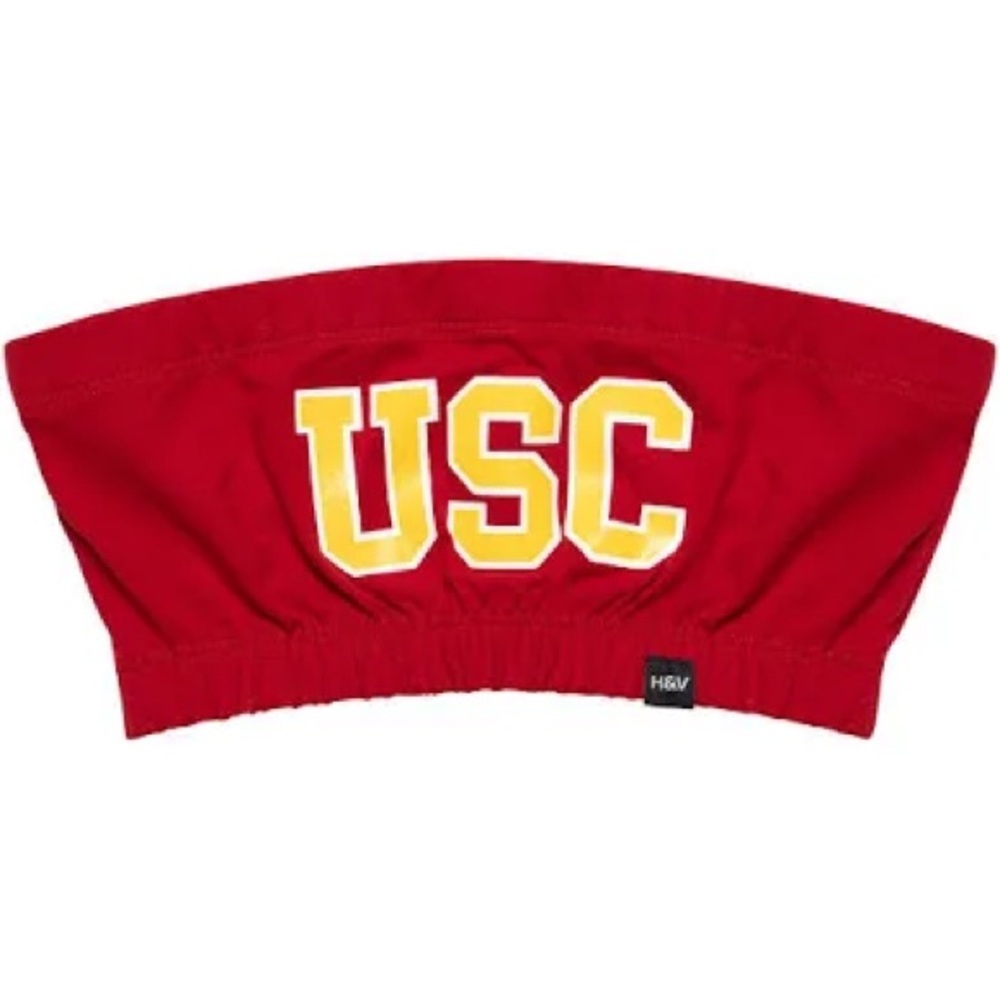USC Red Cropped Tube Top